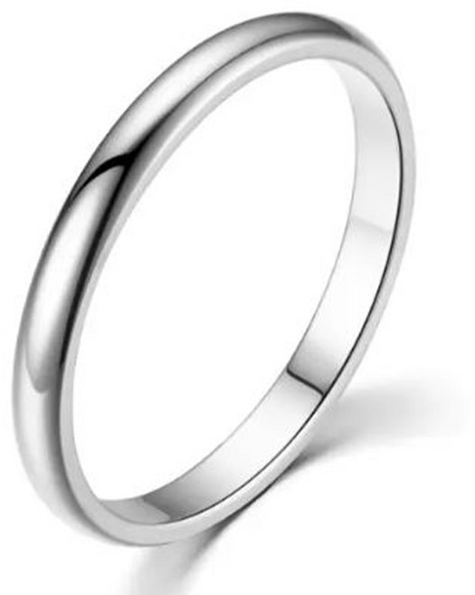 젤루나 써지컬 2mm 레이어드 슬림 유광 라운드 반지 B-02