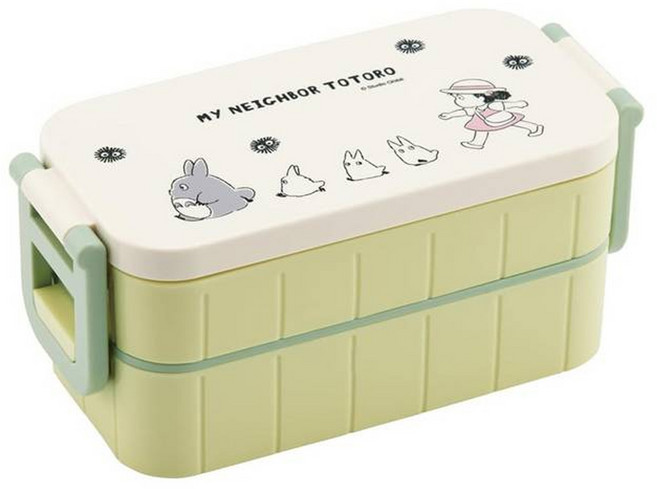 스케이터 YZW3AG 2단 도시락 + 젓가락, 토토로, 1세트