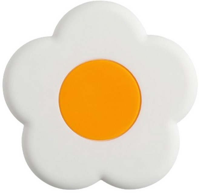 모다키친 실리콘 플라워 냄비받침, 화이트, 1개