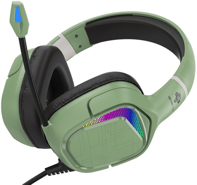 지데빌 가상 7.1채널 RGB 서라운드 노이즈 캔슬링 마이크 게이밍 헤드셋, 그린, G538 WildCat