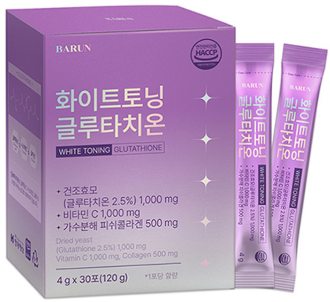 건강한약속바른 화이트토닝 글루타치온 30p, 120g, 1개