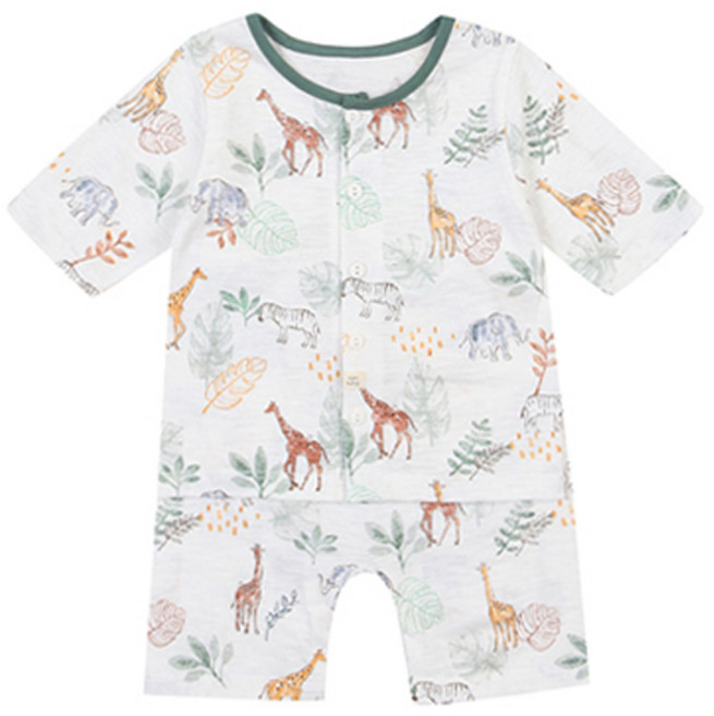 agabang 兒童透氣Safari七分袖開襟內衣套裝 01Q317608