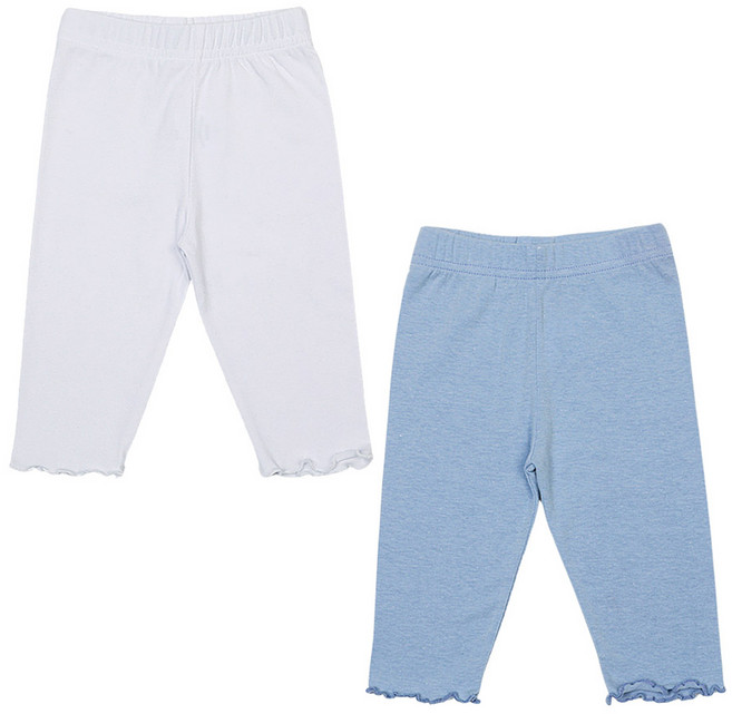 레인보우키즈 여아용 스텔라 7부 셔링 레깅스 2종 세트