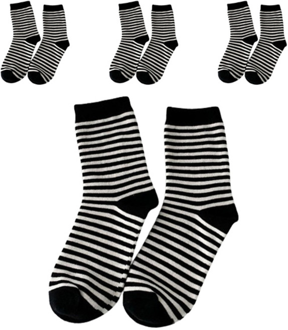 피어니스트 여성용 스트라이프 줄무늬 양말 4켤레