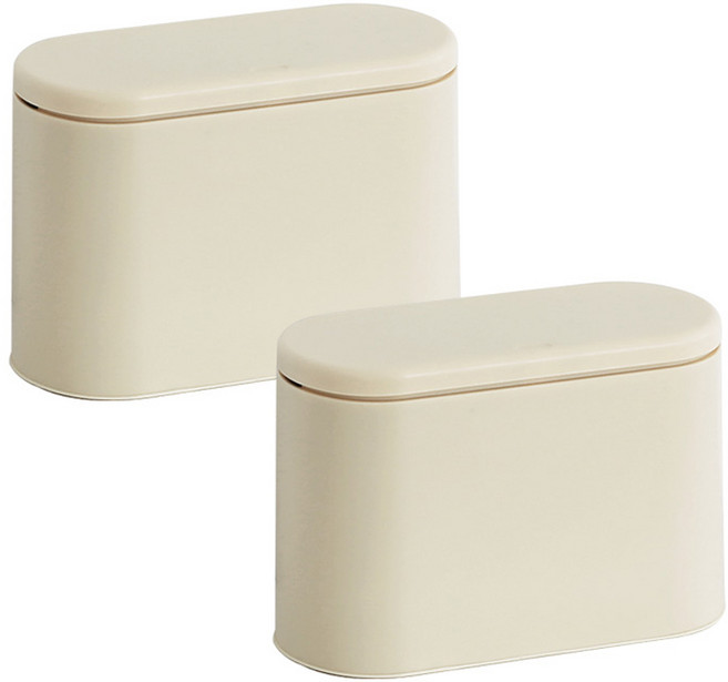 달팽이리빙 푸벨드마망 원터치 미니 휴지통 2L 2p, 크림