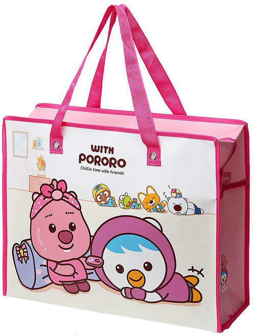 포포팬시 위드뽀로로 제일 좋아 타포린백, 핑크, 1개