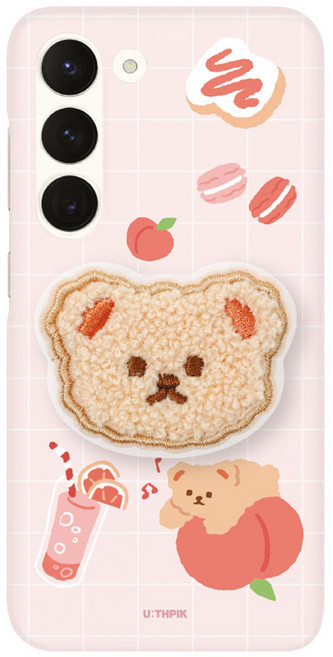 유스픽 뽀글곰돌 디저트 아크릴 톡톡 하드 휴대폰 케이스