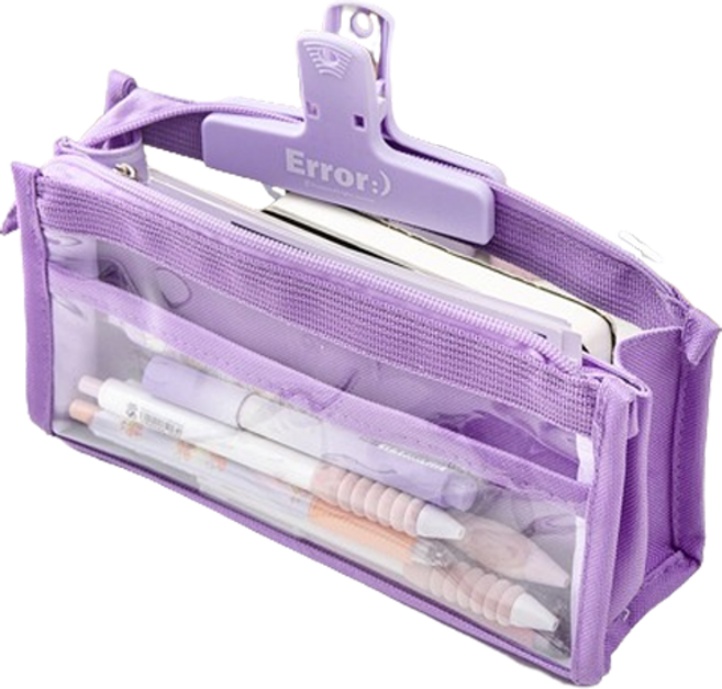 QueenCo 鉛筆盒 6格, 薰衣草紫, 1個
