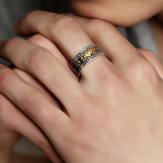 붓다베스트 재물복 옴마니반메훔 각인 반지