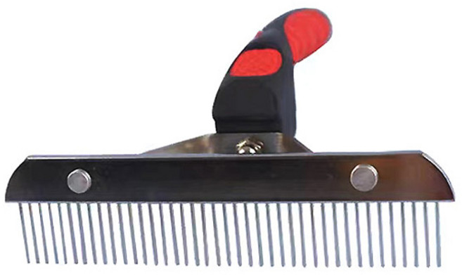 딩동펫 죽은털제거 애견 털갈이 브러쉬 17 x 19 cm, 블랙, 1개