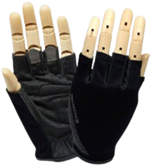 인콘트로 여성용 에어로 메쉬 논슬립 스포츠 반장갑, 검정색, 1개