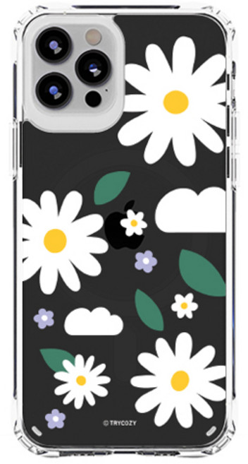 TRYCOZY 微笑花朵圖案 軟硬殼 MagSafe 手機殼