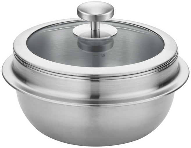 쿡에버 인덕션 통3중 뚝배기 글라스, 18cm, 1개