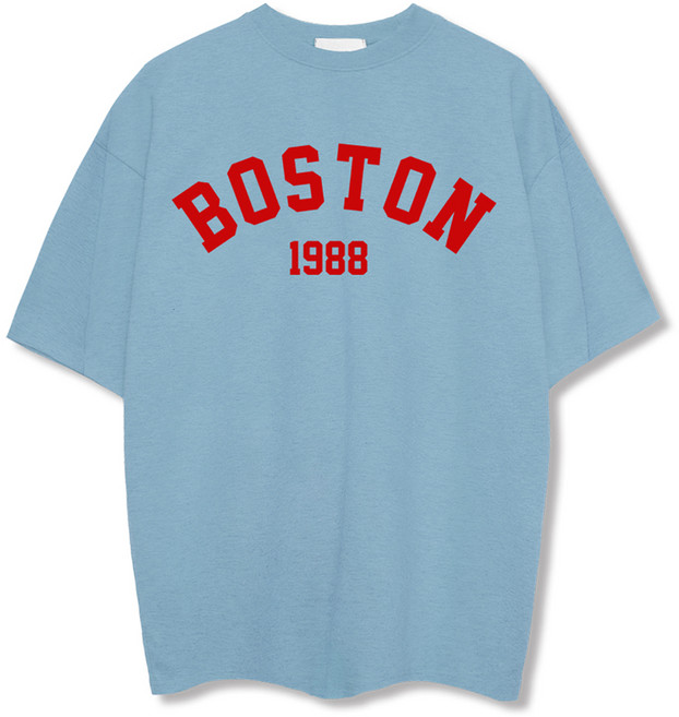 일루소 남성용 소프트 특양면 보스턴 1988 반팔 티셔츠