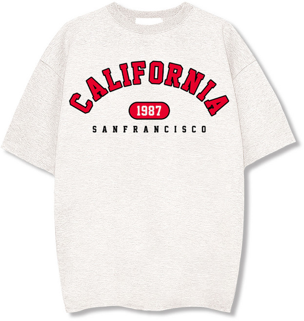 ILLUSO 男款柔軟特殊雙面棉California 1987短袖T恤