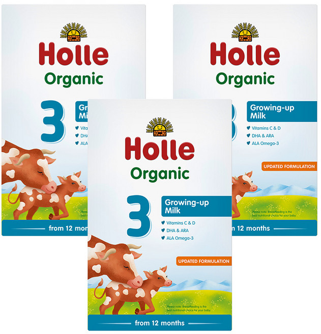 홀레 유기농 분유 3단계 12개월부터, 500g, 3개