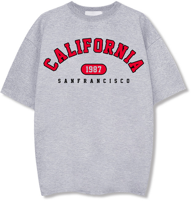 일루소 남성용 소프트 특양면 캘리포니아 1987 반팔 티셔츠
