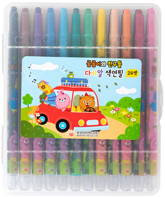 보성아이엔디 곰곰이와 친구들 다이알 색연필, 24색, 1개