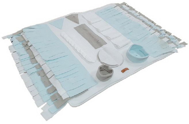 벨버드 강아지 노즈워크 플레이 매트 세로형, 화이트, 1개