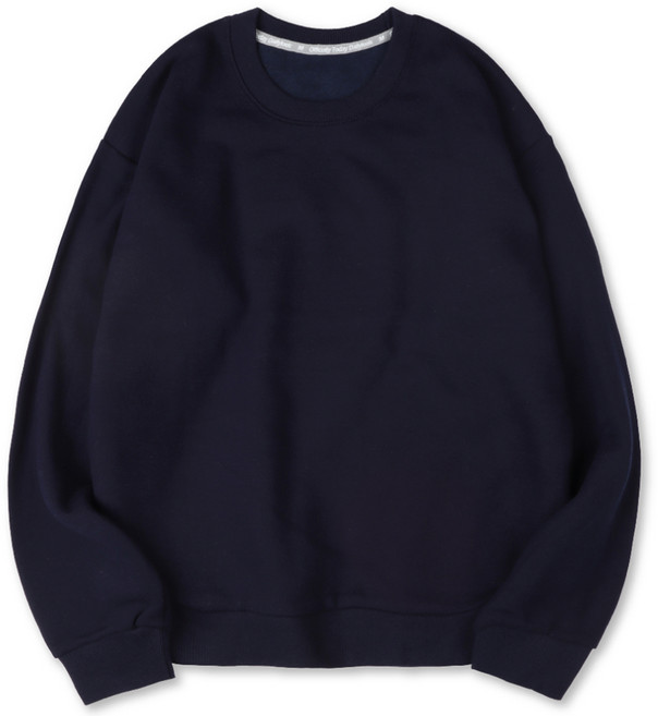 노멀스탠 세미 오버 무지 맨투맨