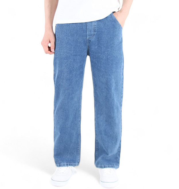 남성용 워싱 와이드 밴딩 청바지 YXD51