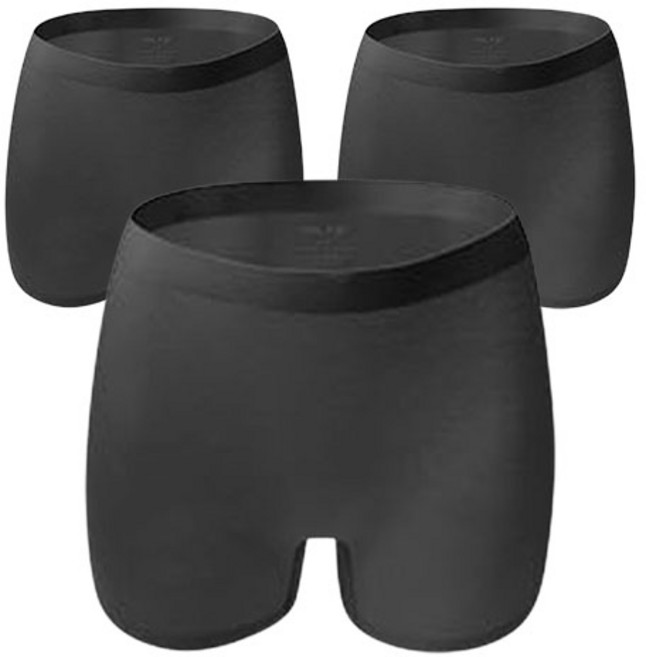 파란 퓨징 모달 심리스 누디 사각 팬티 3p