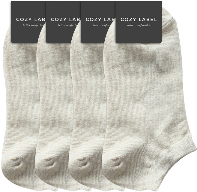 코지라벨 여성용 착감기는 편안한 골지 발목양말 4켤레