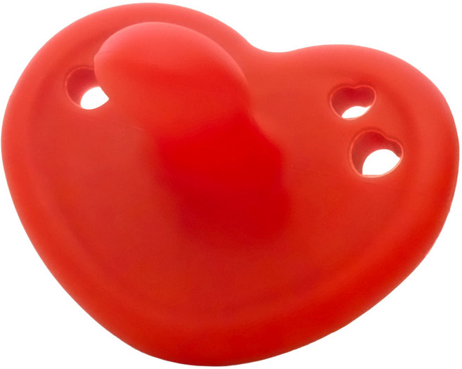 티지엠 하트 노리개 젖꼭지, 플러스 (3개월이상), 베리레드, 1개