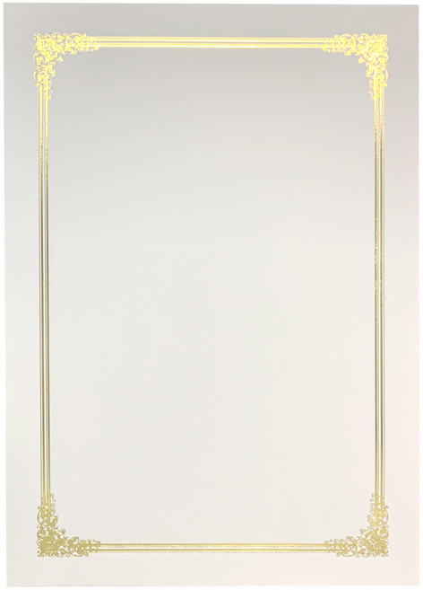 상장팩토리 금박 상장용지 180g, 순백색(로얄), 50개