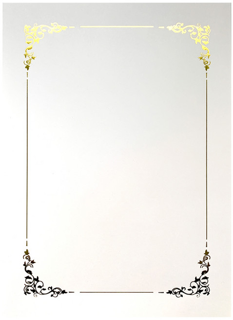 상장팩토리 금박 상장용지 180g, 순백색(넝쿨), 50개