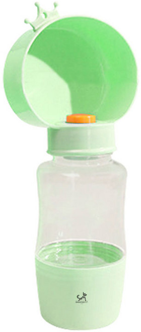 딩동펫 반려동물 아웃도어 크라운 텀블러 급수기, 그린, 1개