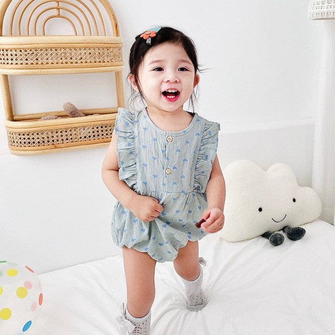 스타도어 하트 러블리셔링 통기성 민소매 바디수트
