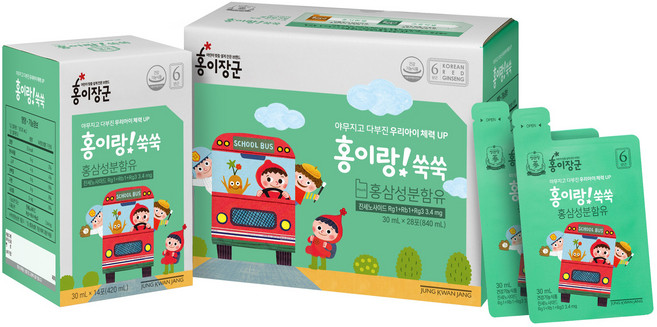 홍이장군 정품 홍이랑쑥쑥 28p, 840ml, 1개