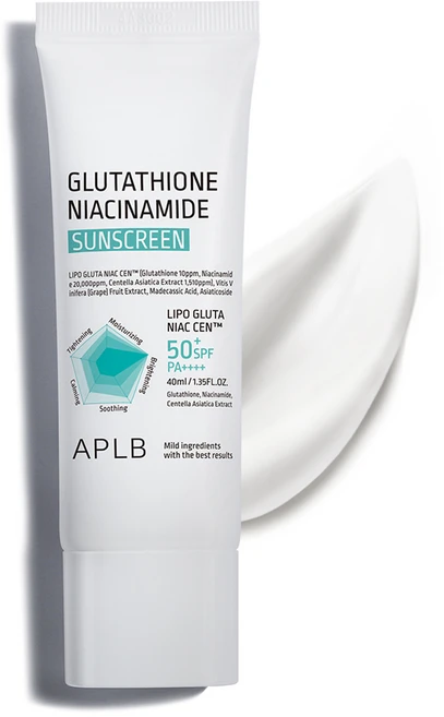 APLB 글루타치온 나이아신아마이드 선스크린 SPF50+ PA++++, 1개, 40ml - 쿠팡