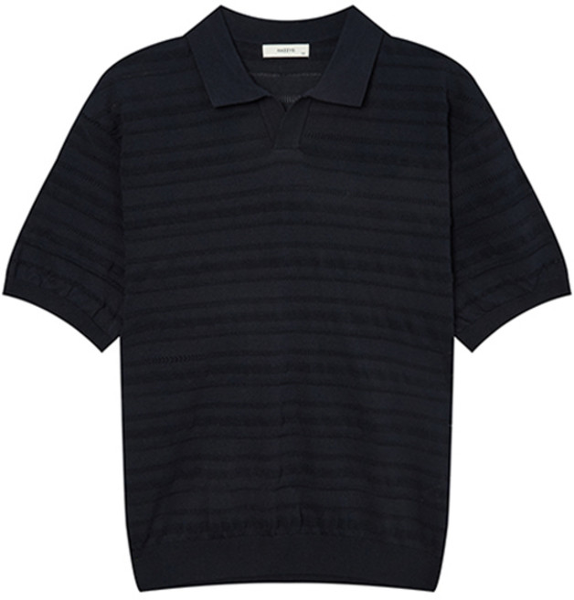 헤지스 남성용 면혼방 오픈 카라 니트