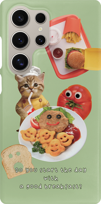 스메르 푸드 콜라주 카드수납 마그네틱 범퍼 휴대폰 케이스