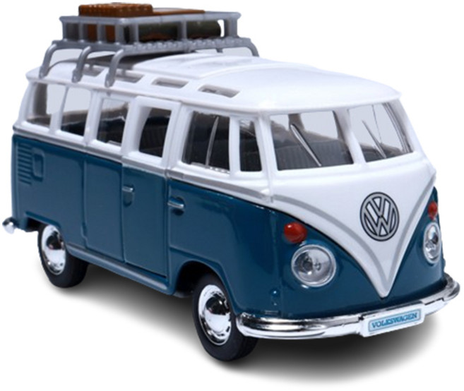 마이스토 폭스바겐 삼바벤 위캔더즈 승합차 다이캐스트, 블루(캠핑백), 1개