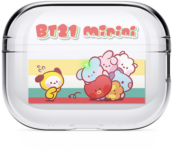 엘라고 BT21 미니니 클리어 케이스, 에어팟 프로2, Pink Toys, 1개