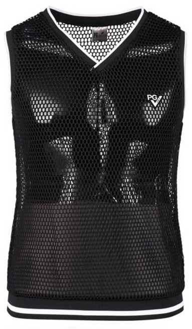 luxgolf PG高爾夫俱樂部 男款V領網眼背心 JB4S301