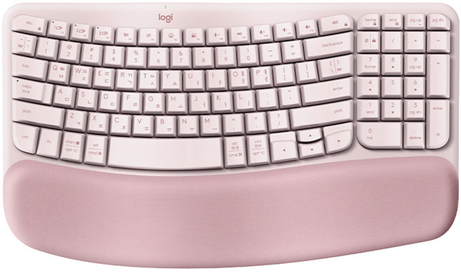 로지텍 WAVE KEYS 무선키보드, 로즈핑크, 920-012318