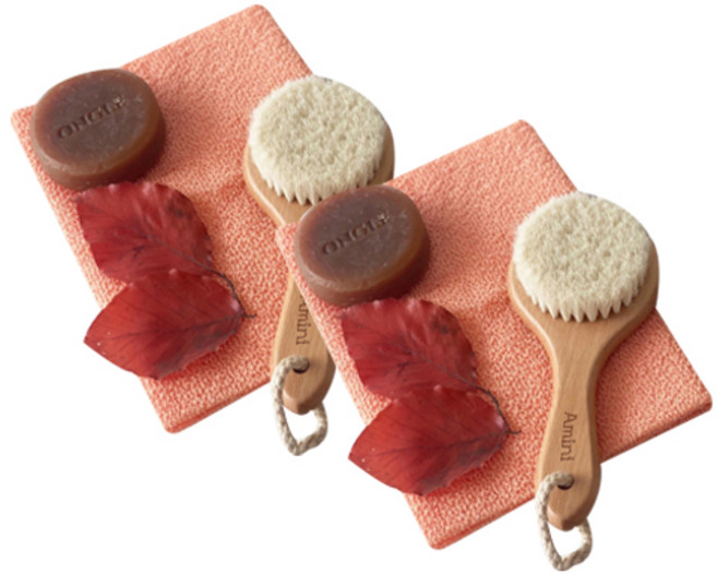 나무엔 샤워타올, 오렌지, 1개입, 2개