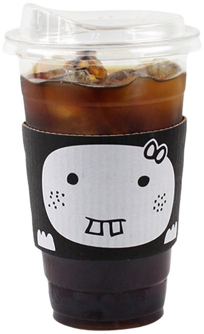 아이엔피 PET 아이스컵 92mm 420ml 바디 + 드링킹리드 + 꼬리오드로잉홀더 랜덤발송 세트, 25세트