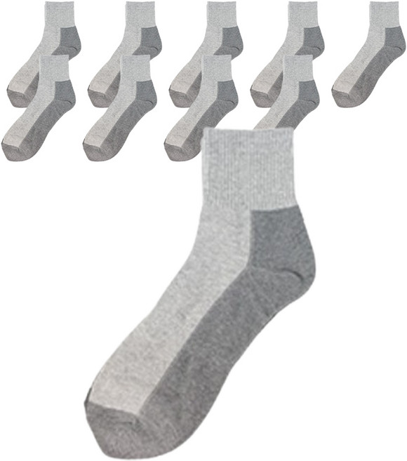 가나양말 남성용 프리미엄 학생 중목양말 10켤레