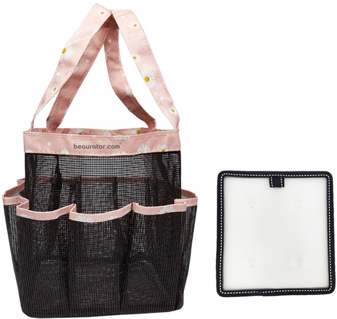 뷰레이터닷컴 민들레 메쉬 수영가방 + 받침대 세트, 핑크