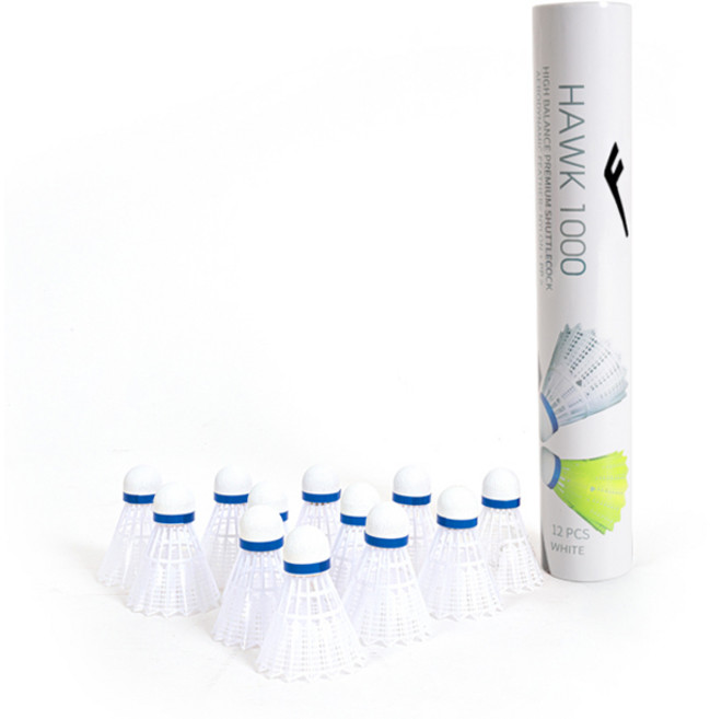 프로스펙스 나일론 셔틀콕 호크 1000, WHITE, 12개입, 1개