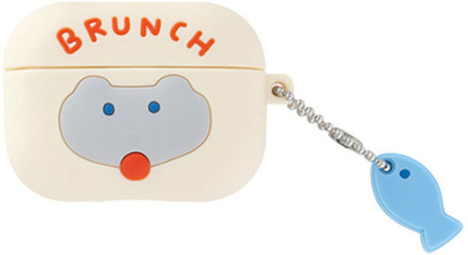로마네 Brunch Brother 실리콘 케이스 ver 2, 에어팟 프로, 폴라베어 그레이, 1개