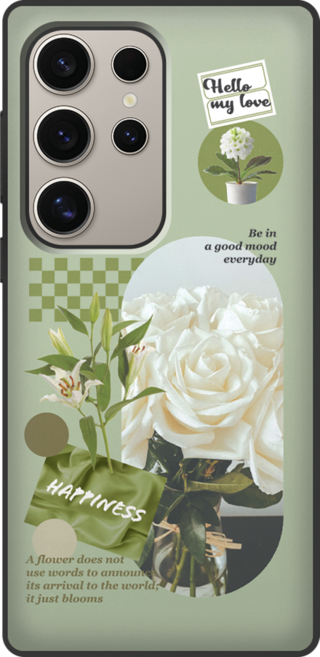 스메르 플라워해피니스 카드수납 마그네틱 범퍼 휴대폰 케이스