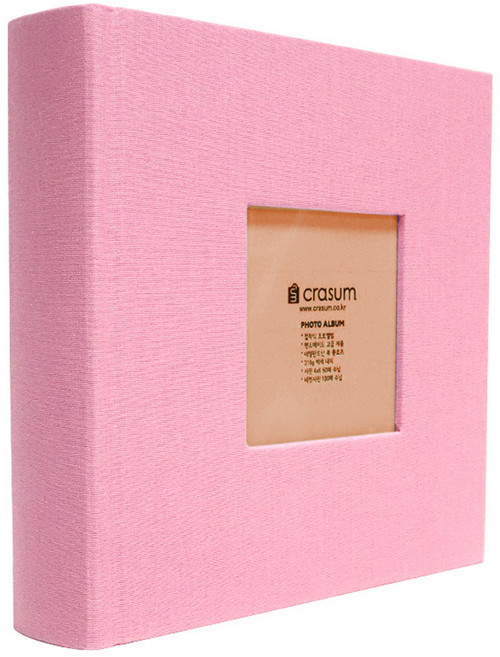 패브릭 접착식 포토 앨범 스몰, 3 마카롱핑크, 25매