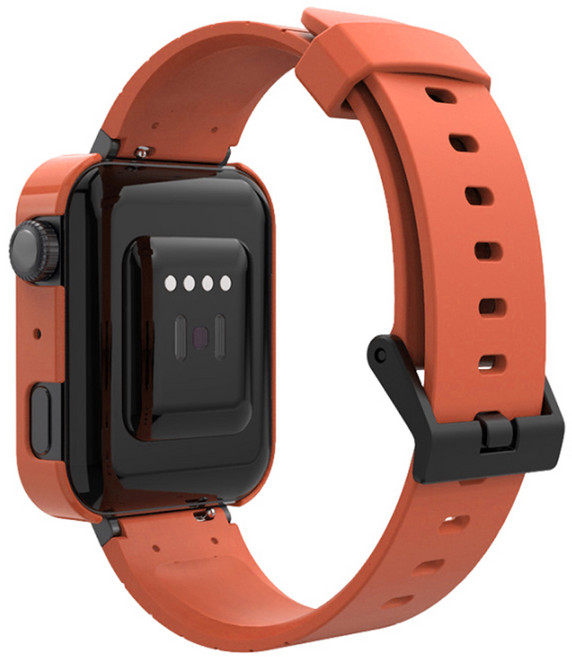 Monsieur Regarder 小米手錶 mi watch 拆卸式可調矽膠錶帶, 熱力橘, 1個