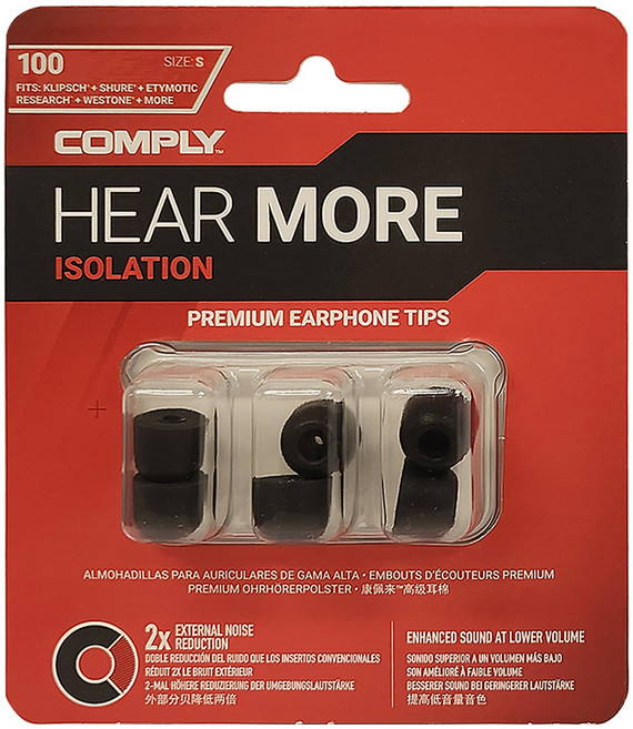 컴플라이 슈어 호환 Isolation T-100 이어팁 S 6p, 17-10111-11, 블랙